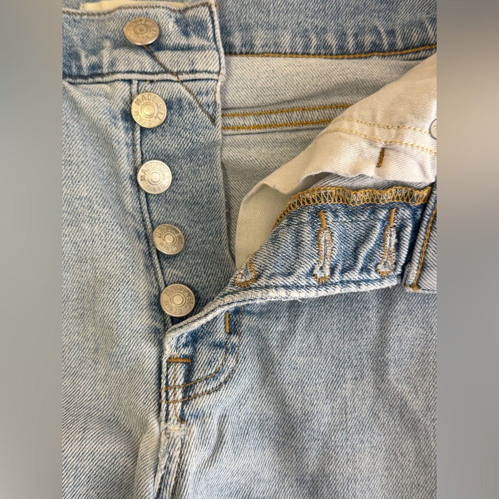 Madewell Women’s The Perfect Vintage Straight Jean High Rise Button Fly Size 25 - Picture 7 of 11